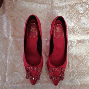 Beautylife Pointy Toe High Heels Pumps Slip Red